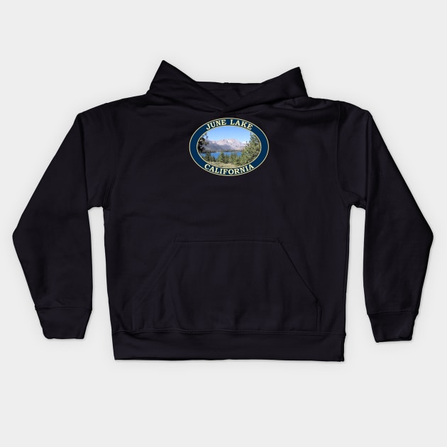 June Lake, California - Eastern Sierra Nevada Mountains Kids Hoodie by GentleSeas